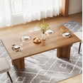thumbnail image 4 of Fnova 63" Rectangular Modern Dining Table, Wooden Modern Kitchen Table for 6 People for Dining Room, Warm Brown (Chairs Not Included), 4 of 14