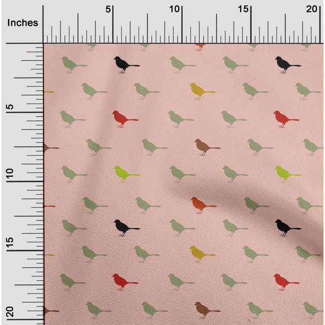 oneOone Cotton Flex Fabric Artistic Bird Decor Fabric Printed BTY 40 Inch Wide
