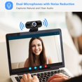 thumbnail image 2 of Webcam with Microphone HD 1080P, Web Camera for Computer PC Laptop Desktop, USB Webcam for Streaming/Video Calling/Recording/Conferencing, Compatible with Windows/Mac OS, 2 of 7