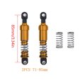 thumbnail image 3 of Xingzhi 2pack/lot Aluminium Big Bore Shocks Oil Damper For 1/10 RC Crawler LCG Cheater Rigs SCX10 TRX4 Front Rear Shock Golden 2, 3 of 6