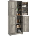 thumbnail image 1 of HOMCOM Farmhouse Kitchen Pantry Cabinet, Kitchen Storage Cabinet, Grey, 1 of 10