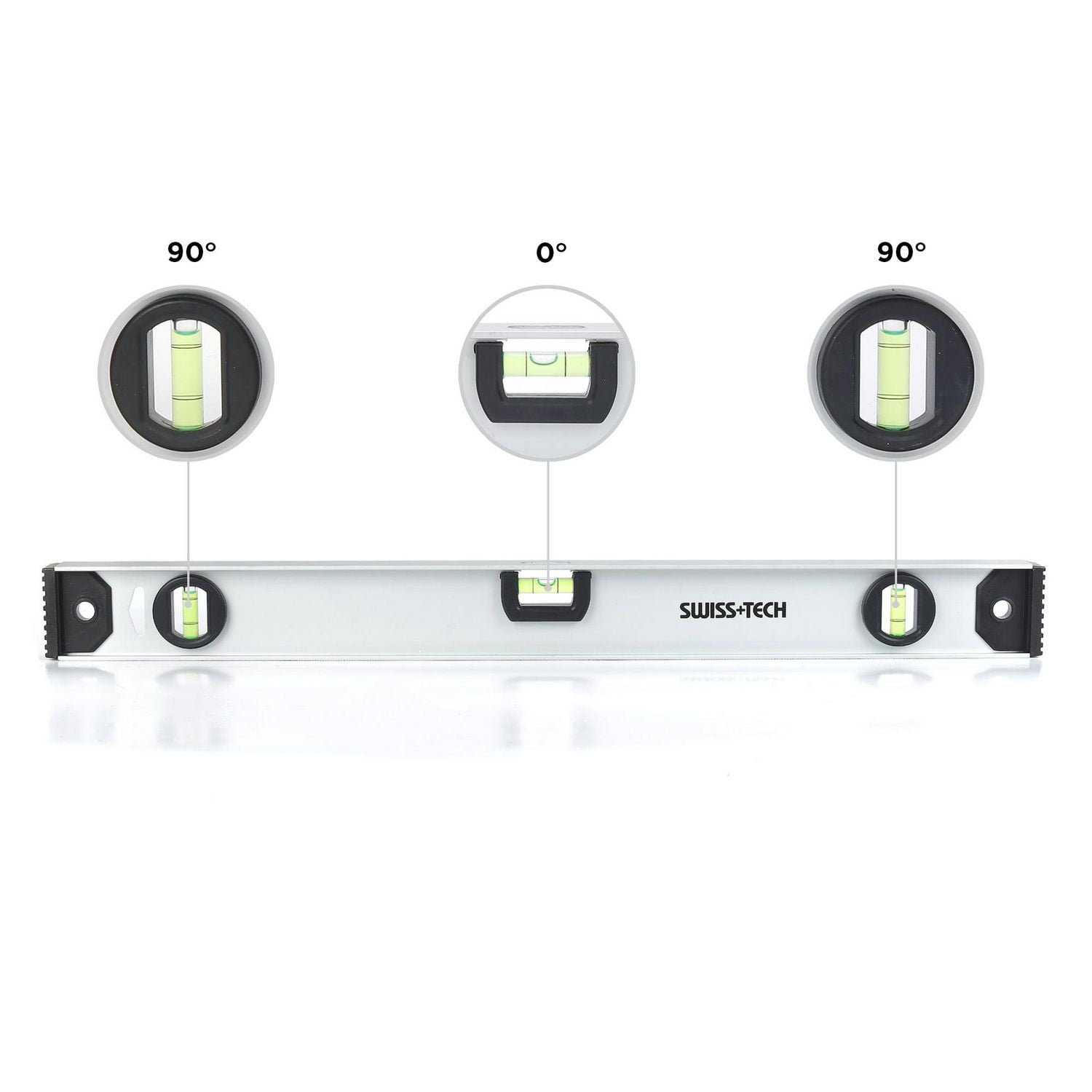 Swiss Tech 24" Aluminum I-Beam Level,3 Vials