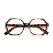 New Fashion Oversized Polygon Reading Glasses for Seniors with Blue Light Blocking Lightweight Frame