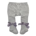 thumbnail image 1 of Collants Unis pour Bébés Filles, Leggings Extensibles avec Nœud, 1 of 3