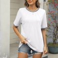 thumbnail image 4 of Soki Vêtements d'Été Décontractés pour Femmes en Liquidation Nouveaux T-Shirts Amples à Col Rond à Manches Courtes, 4 of 9