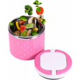 thumbnail image 1 of Jinsinto Boîte à Lunch Isolée Rose 600 ml Contenant Isotherme à 1 Couche Boîte Isolée Contenant Isotherme en Acier Inoxydable Contenant de Rangement pour Aliments Chauds, 1 of 5