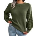 thumbnail image 2 of zanvin Chandails des Fêtes pour Femmes Mode Décontractée Coloré Manches Longues Épaules Dénudées Chandail en Tricot Col Rond Chandail Cadeaux, 2 of 6