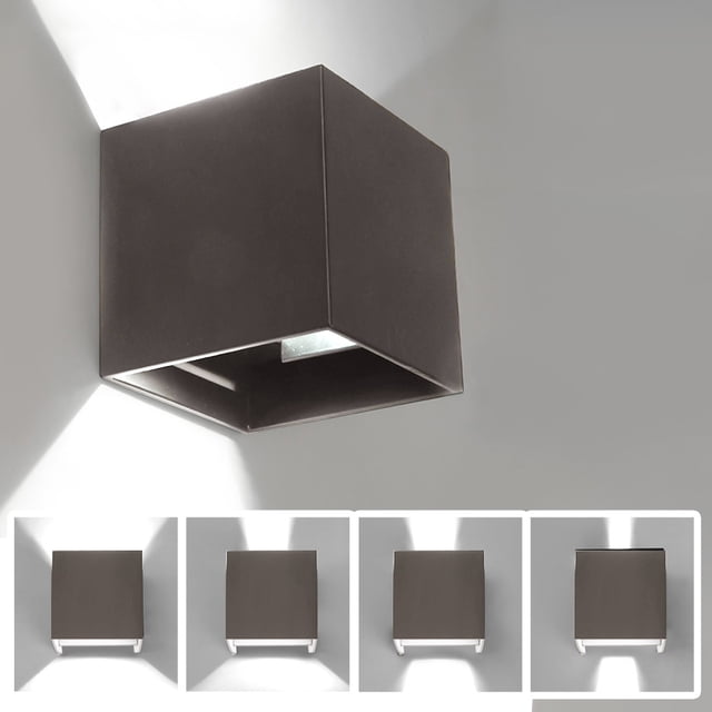 Amdohai Cube Lumineux Réglable Lampe Murale à DEL pour Salle de Bain Étanche Moderne