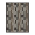 thumbnail image 1 of Mainstays Modern Indoor/Outdoor Utility Rug with Taupe, Gray and Brown Geometric Block Design, 3' x 4', Vinyl Backing, Easy Care, 1 of 5