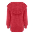 thumbnail image 4 of Simua Hooded Cardigan Sweaters for Women Fashion Clothes Long Sleeve Open Front Plush Coats Casual Cozy Jackets, 4 of 7