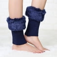 thumbnail image 1 of Women Autumn and Winter Short Turned Wool Warm Socks Boots Cover Knitting Wool Leg Protector, 1 of 4
