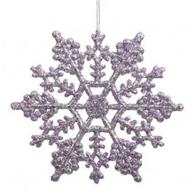 Vickerman M101636 Flocon de Neige Pailleté Lavande 8 Po. Boîte 12-Pvc