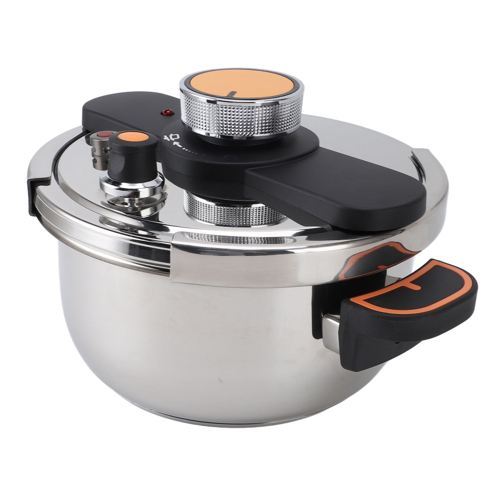 Professional Stainless Steel Pressure Cooker, Easy Micro Pressure Design, Non Stick Coating Multipurpose Pot, Food Contact, Even Heating, Dishwasher Safe for All Stoves