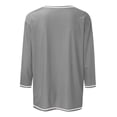 thumbnail image 5 of JIRNDf Chemises pour Femmes Hauts d'Été Tendance Manches Longues Col Rond Drôle Squelette Imprimé Coupe Ajustée T-Shirt Tunique T-Shirt pour Femmes Blouse Décontractée Argent m, 5 of 5