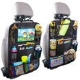 thumbnail image 2 of Car Seat Organiser - Kids Back Seat Organiser, Storage Pockets, Screen Holder, Black, 2 Pack, 2 of 5