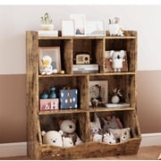 Kids Bookshelf, 3-Tier Bookcase, Toy Storage Cubby, Children's Toy Shelf, Storage Cabinet for Children's Room, Playroom, Hallway, Kindergarten