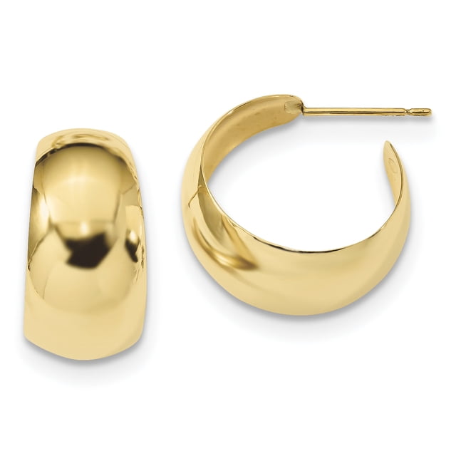 Boucles d'Oreilles Créoles Petites en Or Jaune 10K