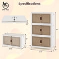 thumbnail image 3 of Costway 50 Gallons Stackable Storage Bins with Lockable Wheels 3 Pack Folding PP Home Organizer, 3 of 10