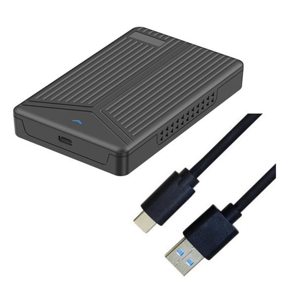 USB 3.1 Mobile Hard Disk Box 2.5 Inch SATA Hard Disk Box SSD Enclosure Support 15mm Hard Drive for Computer Notebook,black