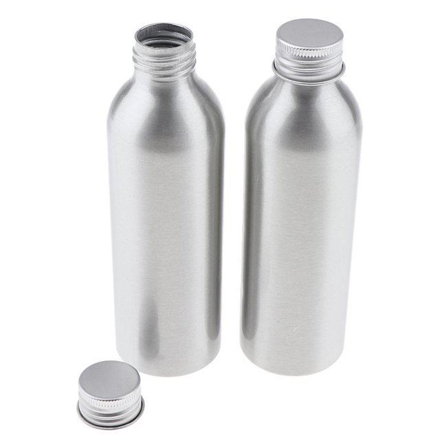 TISHITA 2 Pcs / Ensemble Bouteille en Aluminium Vide pour chen, Extérieur, Voyage, Commode, Pilule 150 ml
