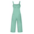 thumbnail image 5 of B91xZ Salopette Décontractée pour Femmes, Sans Manches, Bretelles Réglables, Jambes Larges, avec Poches, Vert Menthe TG, 5 of 5