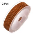 thumbnail image 3 of Unique Bargains 2 Pack Twisted Nylon Twine Thread Beading Cord 3mm 7M/23 Feet Extra Strong Braided Nylon String, Burnt Umber, 3 of 6