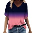 thumbnail image 1 of T-shirt à Col en V Femme Hauts d'Été pour Femmes T-Shirts à Col en V Hauts Imprimés T-Shirts Amples Décontractés T-Shirts d'Été pour Femmes T-Shirts à Col en V pour Femmes T-Shirts d'Été à Col en V pour Femmes, 1 of 5