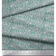 thumbnail image 2 of Soimoi Polyester Crepe Fabric Leaves & Floral Block Print Sewing Fabric Yard 52 Inch Wide, 2 of 3