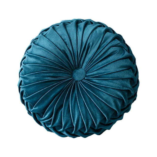 kurtrusly Coussin d'Assise Polyvalent et Confortable pour la Relaxation Simple Coussin Décoratif Peau Bleu 35CM 1Set