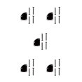 thumbnail image 1 of ZLight 4 Holes Electric Guitar Neck Plate Mounting with Screws Replacement Metal Instrument Repair Board for Professional Black 5Set, 1 of 6