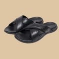 thumbnail image 2 of Wdhugt Mens Slippers Open Toe Round Toe Casual Comfortable Summer Daily Pu Us Size 7 Foot Length 9.84In, 2 of 9