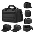 thumbnail image 2 of Outdoor Range Bag for Handguns and Riffle Shooting Duffle Range Pistol Bag with Dividers and Webbing Multi-function Storage Bag black, 2 of 9