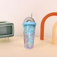 thumbnail image 4 of Kitchen Gadgets Summer Colorful Straw Cup Girl Heart Students High Value Water Cup Summer Cold Drinks Fruit Punch Portable Plastic Cups, 4 of 7