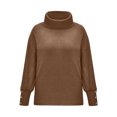 thumbnail image 4 of Hauts à Manches Longues pour Femmes Décontracté Col Roulé Tricoté Pull Manches Longues Élégant Décontracté Hauts Col Roulé Manches Longues Sexy Hauts pour Femmes, 4 of 9