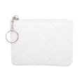 thumbnail image 1 of Ediodpoh Women's Mini Zip Purse Quilted Embroidery Small Wallet For Cards Compact And Stylish White, 1 of 4