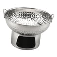 thumbnail image 3 of Lipstore 18cm Mini Stainless Hot Pot Lightweight for Buffet Serving with Ring Handles Silvery, 3 of 8