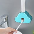 thumbnail image 1 of Hands-Free Toothpaste Dispenser, Automatic Squeezing, Holds Toothbrushes, Two Positions for Adults Children, Bathroom Plastic Organizer, Wall Mounted Space Saving, Easy to Install and Clean, 1 of 6