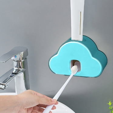 Hands- Toothpaste Dispenser Automatic Toothpaste Holds Toothbrushes Two Different Squeezing Positions For Use In The Bathroom