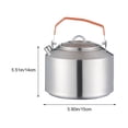 thumbnail image 3 of 1L / 1.6L Camping Kettle | 304 Food Grade Stainless Steel Outdoor Boiling Pot | Portable Water Kettle for Coffee, Tea Use | Open Flame Safe for Campfires & Backpacking, 3 of 7