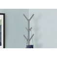 thumbnail image 2 of Monarch Specialties Coat Rack, Hall Tree, Free Standing, 8 Hooks, Entryway, 70"h, Bedroom, Metal, Grey, Contemporary, Modern, 2 of 4