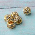 thumbnail image 2 of MERIGLARE 5 Pieces Metal Diamond Dreadlock Hair Beads Hair Braid s Cuff Clips Jewelry Golden, 2 of 9