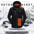 thumbnail image 1 of LSLJS Outdoor Warm Clothing Heated for Riding Skiing Fishing Charging Via Heated Coat( Black, XXXXL), 1 of 9