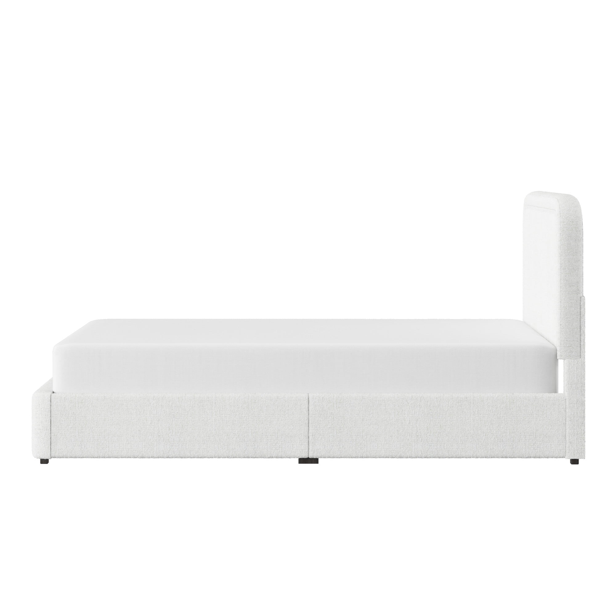 Lit plateforme double Juliet en tissu bouclé – Better Homes & Gardens, couleur ivoire