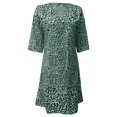thumbnail image 2 of Robe Maxi 2025 pour Femmes Robes d'Été pour Adolescentes Col Rond à Pois Imprimé Robe pour Femmes Sans Manches Ligne A Plissée Aguichant Robe Midi pour Femmes Ample Froncée Fluide Décontractée Robe Débardeur, 2 of 4
