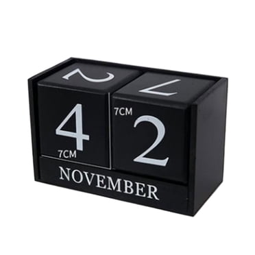 fastboy Wooden Long Term Calendar Add Touch Of Nostalgia To Desk Mini Decoration Charming Addition To Any black