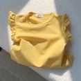 thumbnail image 3 of Mgmyaa Girls Cap Sleeve Tops Summer Crewneck Ruffle Tank Tops Cute T-Shirt Blouse 2-13 Years, 3 of 3