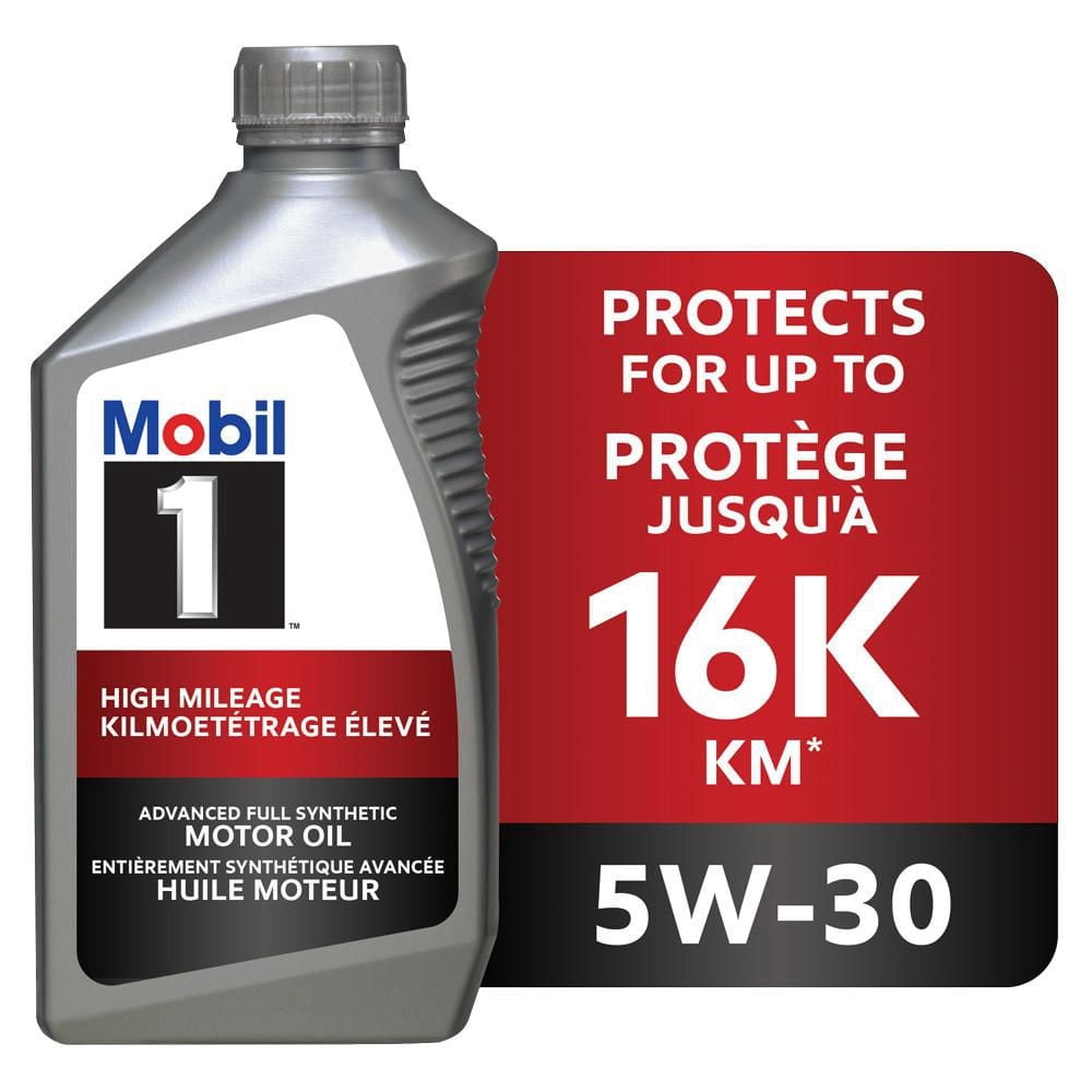Mobil 1™ High Mileage Full Synthetic Engine Oil 5W-30