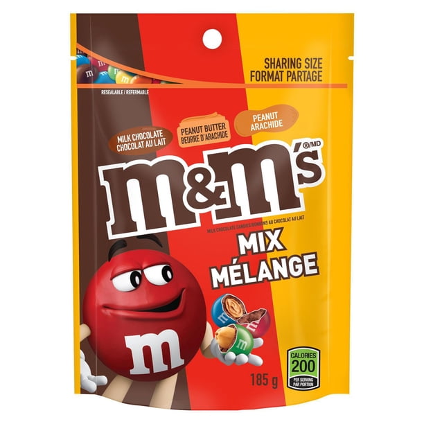 M&M'S, Classic Mix, Milk Chocolate Candies, Sharing Bag, 185g
