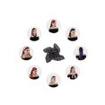 thumbnail image 4 of DAMAIE Womens 50s Chiffon Sheer Square Neck Head Scarfs, 4 of 6