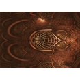 thumbnail image 1 of Ahgly Tapis Rectangulaire Lavable en Machine Intérieur Transitionnel Acajou Brun, 7 Pieds x 10 Pieds, 1 of 7
